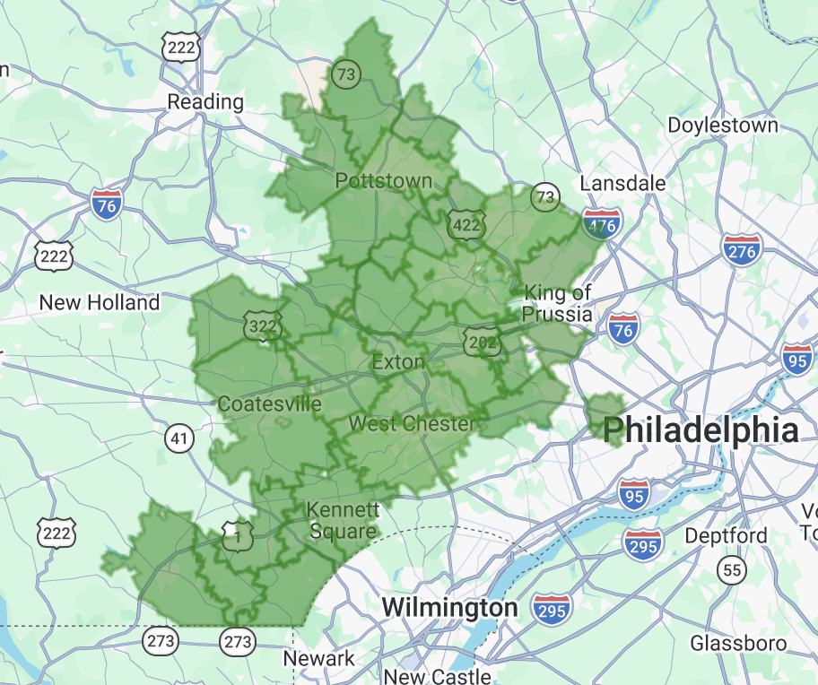 Service Map example 3: Philadelphia and surrounding communities
