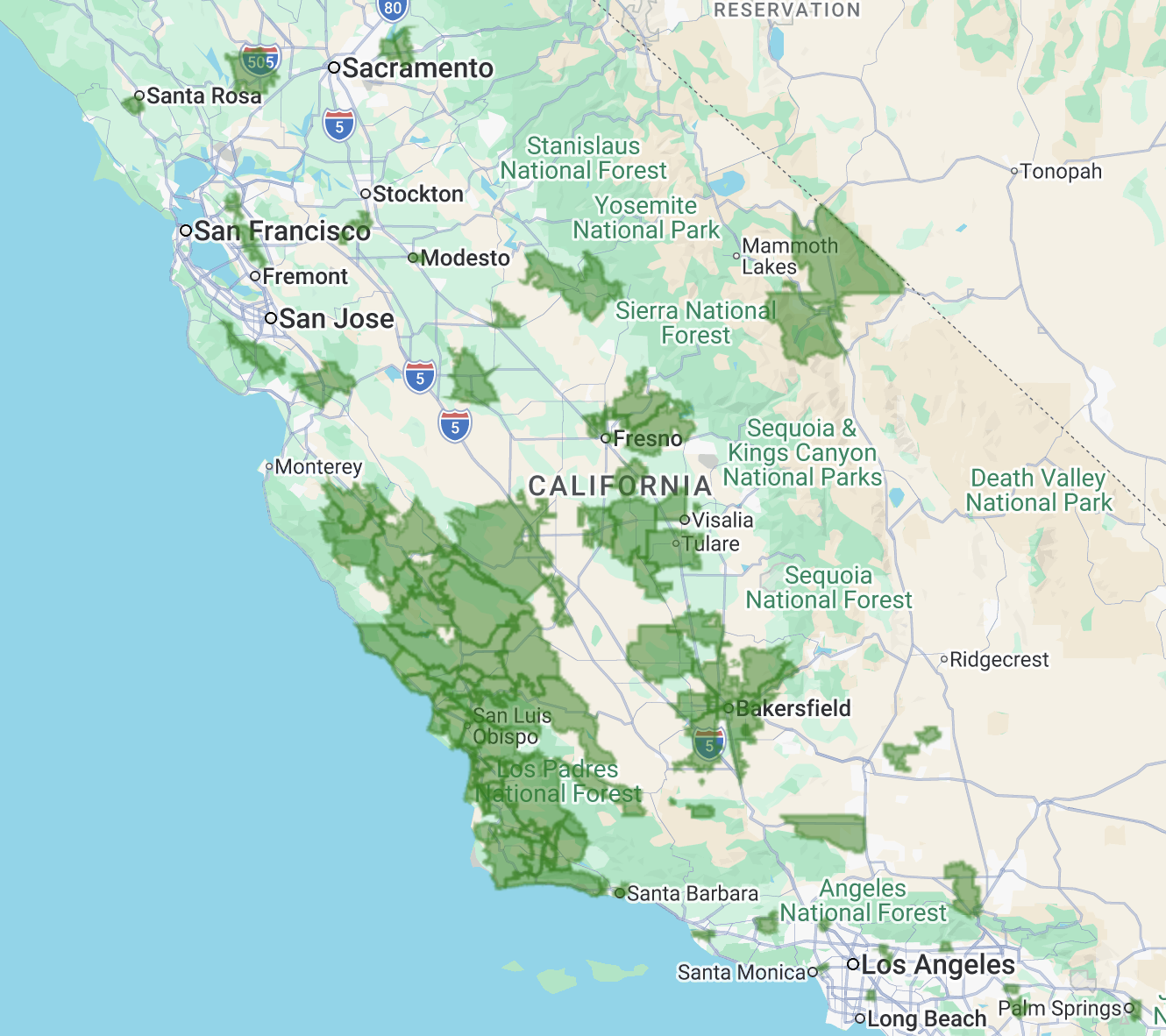 Service Map example 6: California